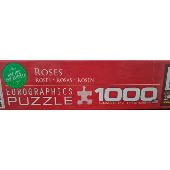 Eurographics Puzzle Roses Floral Flowers 1000 Piece Jigsaw Puzzle w Recipe - Picture 4 of 6